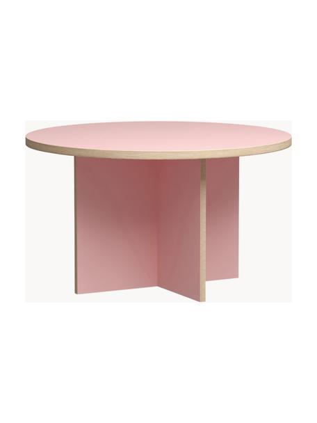 Mesa de comedor redonda Cirkel, Ø 129 cm, Tablero: Eurolight, tablero de fib, Estructura: Eurolight, tablero de fib, Rosa, Ø 129 cm