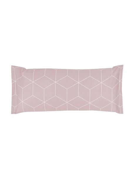 Funda de almohada de algodón Lynn, Rosa palo, An 45 x L 110 cm