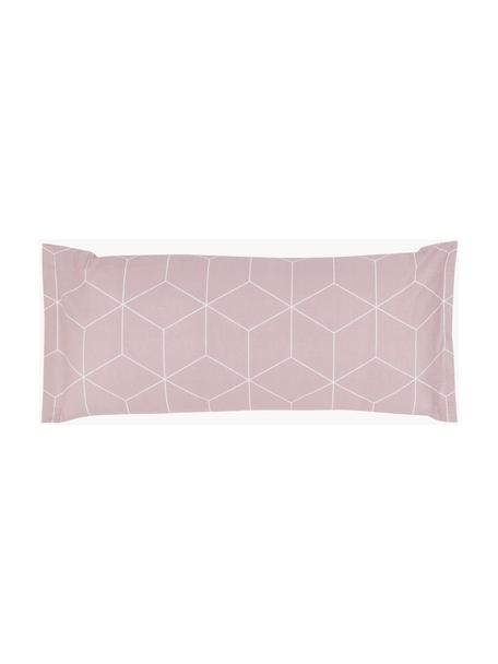 Funda de almohada de algodón Lynn, Rosa palo estampado, An 45 x L 110 cm