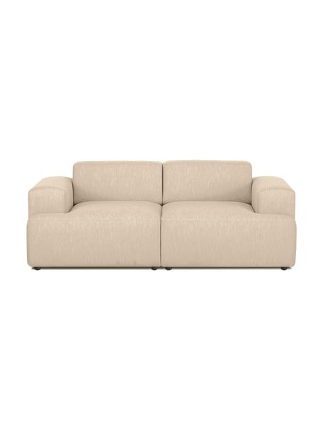 Sofá Melva (2 plazas), Tapizado: 100% poliéster Alta resis, Estructura: madera de pino maciza, ce, Patas: plástico, Tejido beige oscuro, An 198 x F 101 cm