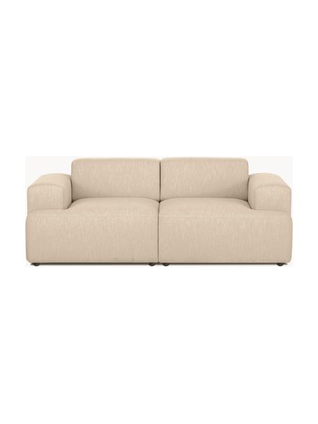 Bank Melva (2-zits), Bekleding: 100% polyester Met 35.000, Frame: massief grenenhout, FSC-g, Poten: kunststof, Geweven stof beige, B 198 x D 101 cm