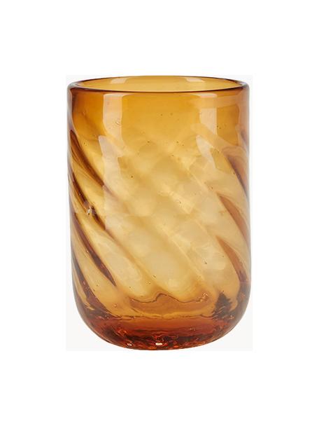 Wassergläser Twist, 4 Stück, Glas, Bernsteinfarben, Ø 8 x H 11 cm, 300 ml