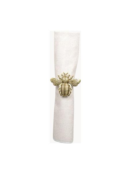 Obrączka na serwetkę Bee, 4 szt., Cynk, Odcienie złotego, Ø 4 x W 4 cm