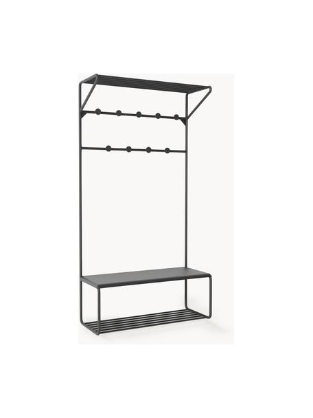 Kovový věšák Sam, Kov s práškovým nástřikem, Černá, Š 80 cm, V 152 cm