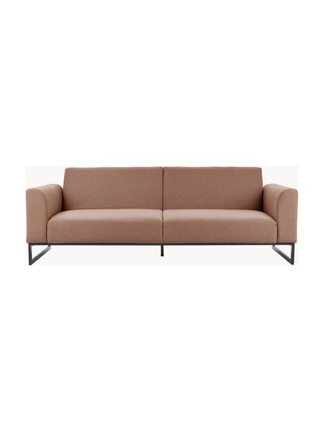 Schlafsofa Josephine (3-Sitzer), Bezug: 100% Polyester Der strapa, Gestell: Massives Kiefernholz und , Füße: Metall Dieses Produkt wir, Webstoff Nougat, B 238 x T 85 cm