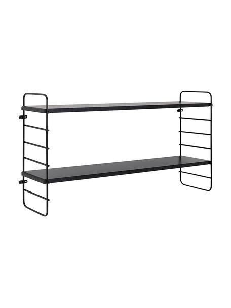 Petite étagère murale noire en métal North, Noir, larg. 65 x haut. 35 cm