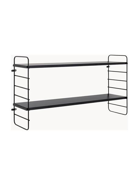 Malý nástěnný regál s kovovým rámem North, Černá, Š 65 cm, V 35 cm