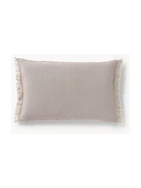 Housse de coussin pur lin avec franges Luana, 100 % pur lin

Le lin est naturellement doté d'un toucher plutôt rugueux et d'un aspect froissé
Sa résistance élevée au accrocs lui confère robustesse et longévité, Beige clair, larg. 30 x long. 50 cm