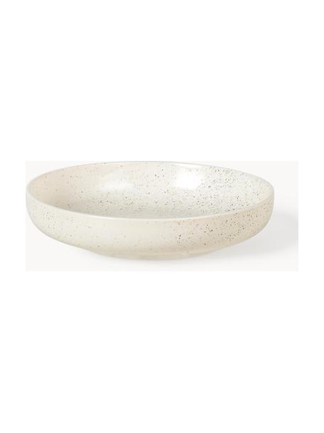 Bols rustiques artisanaux Nordic Vanilla, 4 pièces, Grès cérame, Blanc crème, moucheté, Ø 23 cm