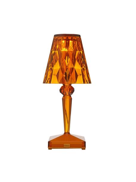 Mobilna lampa stołowa LED z funkcją przyciemniania Battery, Tworzywo sztuczne, Pomarańczowy, Ø 12 x W 26 cm
