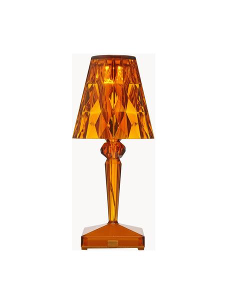 Lampada da tavolo a LED portatile Battery, alt. 26 cm, Plastica, Arancione, Larg. 11 x Alt. 22 cm