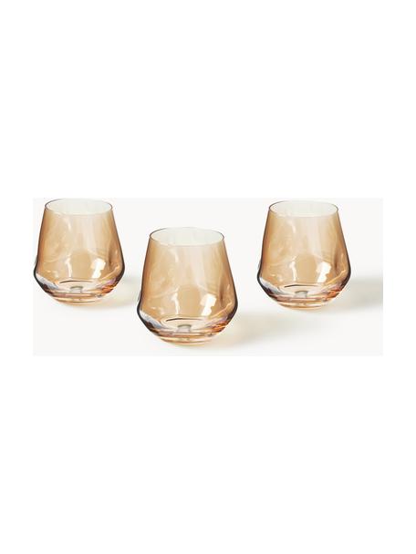 Portalumini fatti a mano Lustre 3 pz, Vetro, Ocra, Ø 9 x Alt. 9 cm