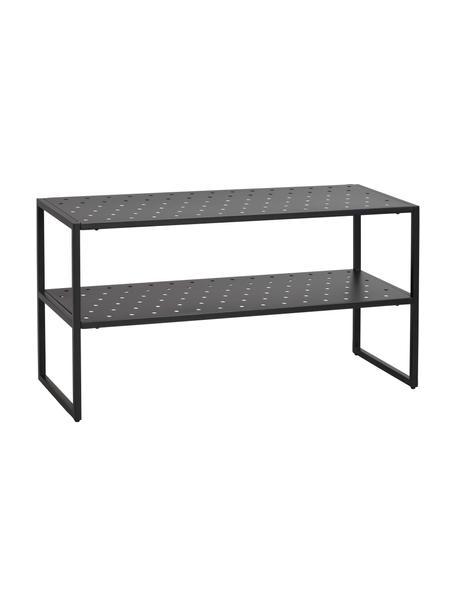 Scarpiera in metallo Malone, Metallo verniciato a polvere, Nero, L 80 x A 42 cm