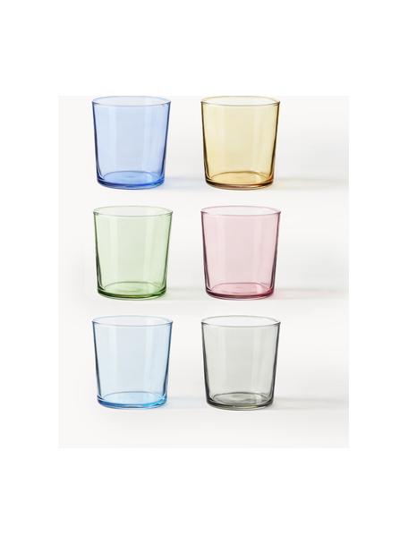 Verres à eau Lola, 6 élém., Verre, Multicolore, transparent, Ø 7 x haut. 9 cm, 345 ml