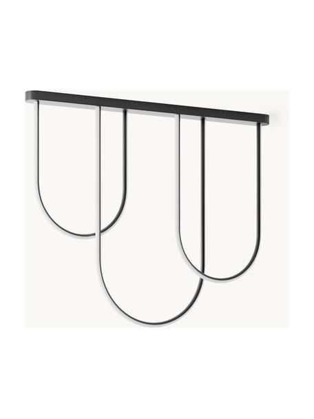 Veľká závesná LED lampa Ivar, Potiahnutý kov, Matná čierna, Š 110 x V 90