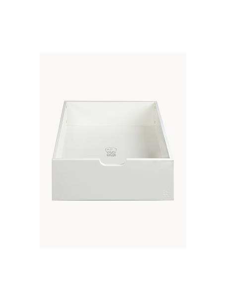 Cassetto per lettino in legno con ruote  Baby & Jr., Ruote: 100% gomma, Legno laccato bianco, Larg. 55 x Prof. 71 cm