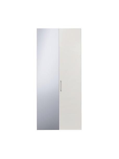Zwaaideurkast Madison 2-deurs met spiegeldeur, incl. montageservice, Frame: panelen op houtbasis, gel, Wit, met spiegeldeur, 102 x 230 cm
