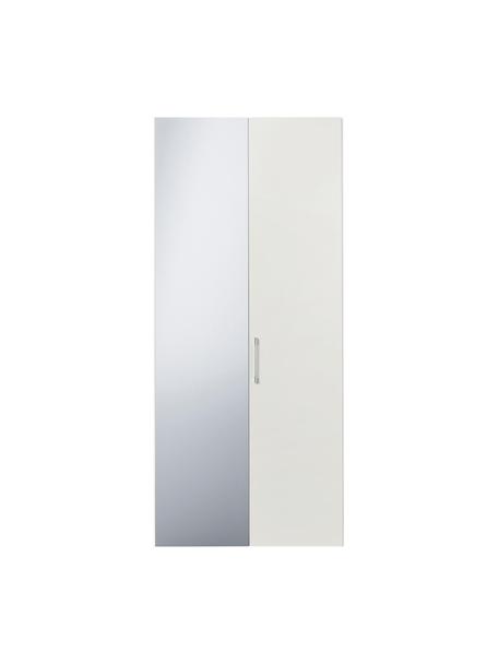 Zwaaideurkast Madison 2-deurs met spiegeldeur, incl. montageservice, Frame: panelen op houtbasis, gel, Wit, met spiegeldeur, B 102 x H 230 cm