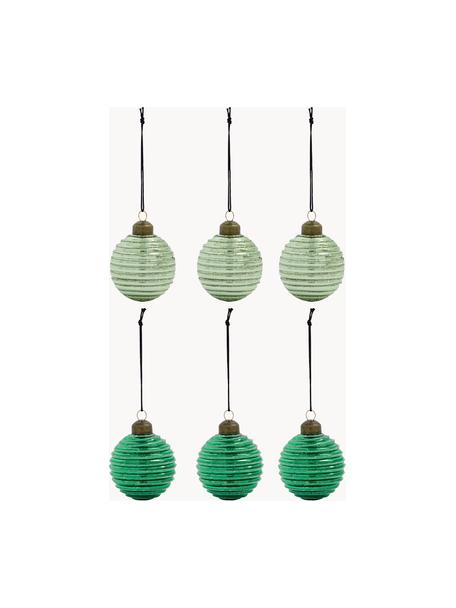 Set 6 palline di natale Lolli, Verde, verde chiaro, Ø 6  x A 7 cm
