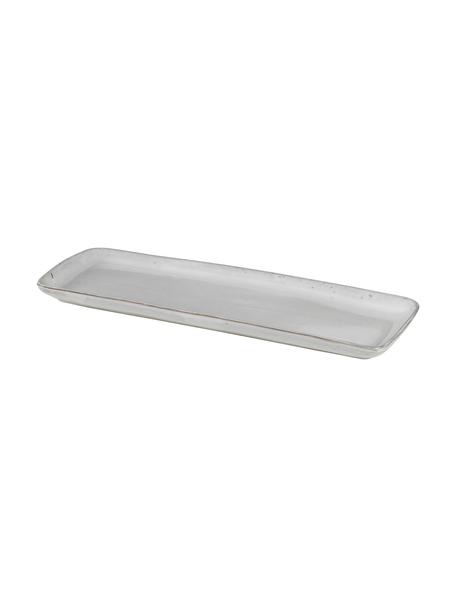 Fuente artesanal Nordic Sand, Gres, Tonos grises y beige, L 35 x An 13 cm