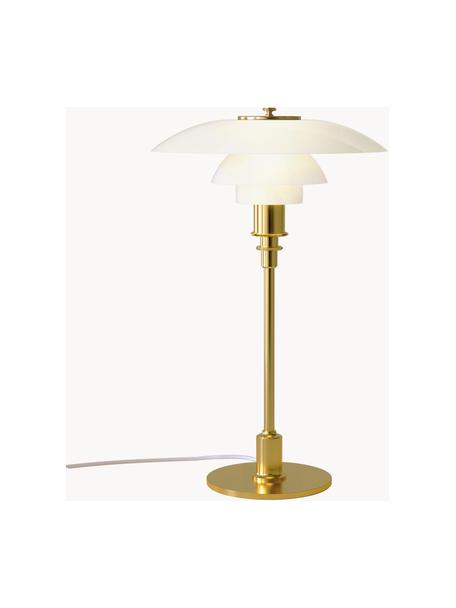 Grande lampe à poser soufflée bouche PH 3/2, Doré, blanc, Ø 29 x haut. 47 cm