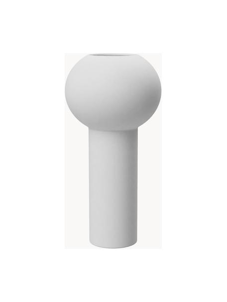 Handbemalte Vase Pillar, Keramik, Weiß, Ø 12 x H 24 cm