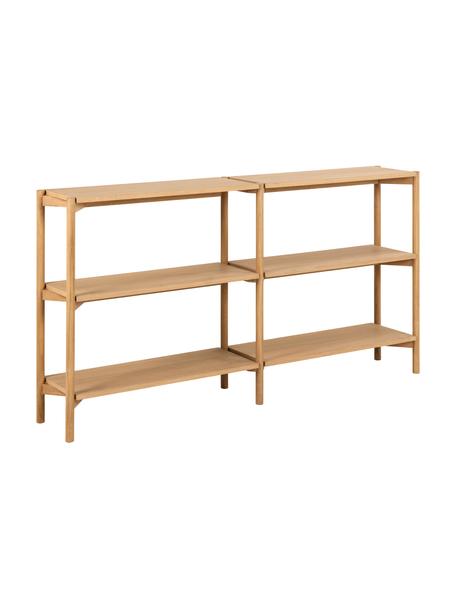 Estantería de roble Braidwood, Estantería: tablero de fibras de dens, Estructura: madera de roble, Madera de roble, An 169 x Al 88 cm