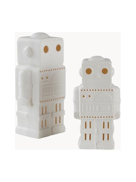 Súprava detských LED lámp na batérie Robics, 2 diely, Porcelán, Lomená biela, Súprava s rôznymi veľkosťami