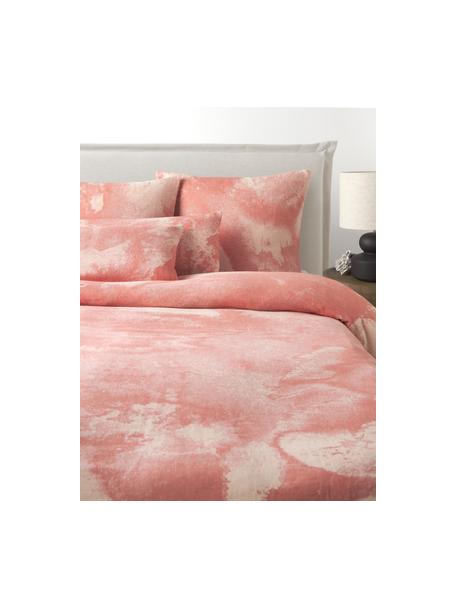 Housse de couette en coton Marcella, Tons roses, larg. 140 x long. 200 cm