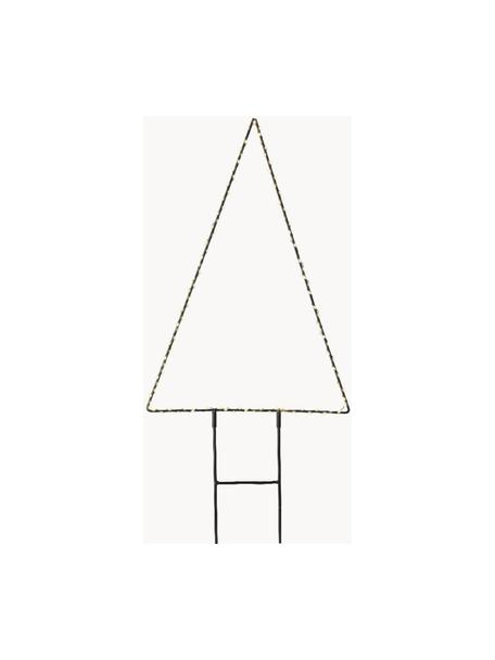 Venkovní barové LED osvětlení ve tvaru vánočního stromku Winter, Potažený kov, Černá, Š 32 cm, V 47 cm