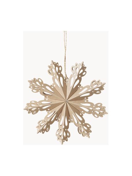 Addobbo a fiocco di neve Snowflake, Carta, Beige, Ø 15 cm