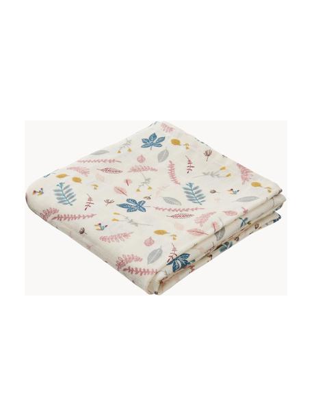 Mušelínové plenky Pressed Leaves, 2 ks, 100 % organická bavlna, Krémově bílá, více barev, vzor, Š 70 cm, D 70 cm