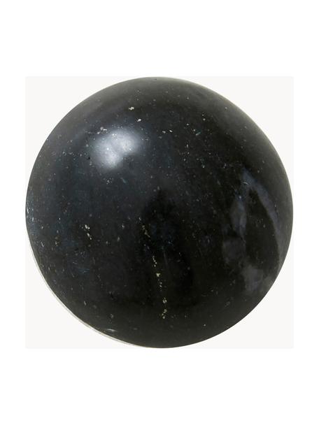 Patère en marbre Alton, Marbre, Noir, marbré, Ø 3 x prof. 5 cm
