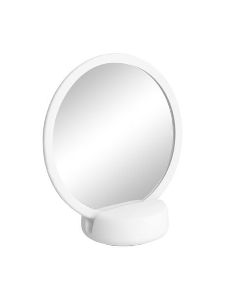 Make-up spiegel Sono met vergroting, Lijst: keramiek, Wit, 17 x 19 cm