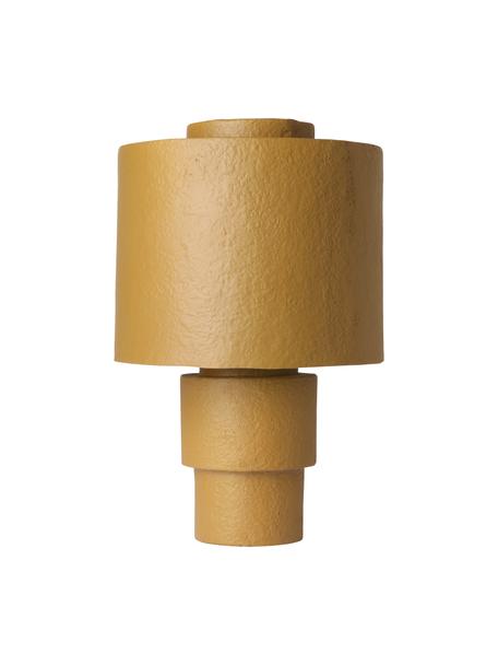 Lámpara de mesa regulable Toves, Pantalla: poliresina, yeso, Cable: plástico, Mostaza, Ø 33 x Al 51 cm