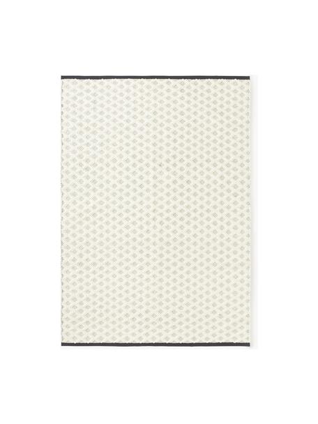 Ręcznie tkany dywan z wełny Inar, Złamana biel, czarny, S 80 x D 150 cm (Rozmiar XS)