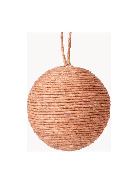 Palline albero di Natale Carol 4 pz, Filo di carta, Peach, Ø 8 cm