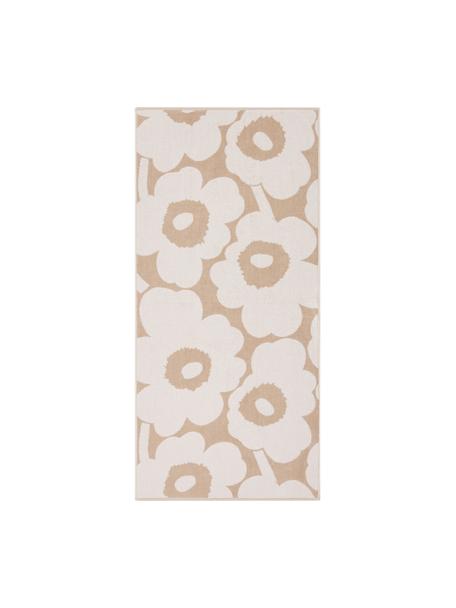 Wendbares Handtuch Unikko aus Baumwolle, in verschiedenen Grössen, 100 % Baumwolle, Off White, Beige, Badetuch, B 70 x L 150 cm