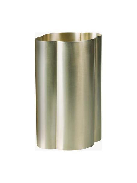 Design-Vase Move, Messing, versilbert, Silberfarben, B 17 x H 25 cm