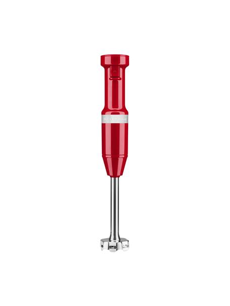 Frullatore a immersione rosso con accessori Artisan, Contenitore: plastica, senza BPA, Braccio: acciaio inossidabile, Rosso lucido, Larg. 12 x Alt. 41 cm