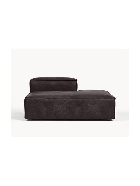 Diván modular de cuero reciclado Lennon, Tapizado: cuero reciclado (70% cuer, Estructura: madera maciza, madera con, Patas: plástico, Cuero gris pardo, An 150 x F 123 cm, respaldo derecho