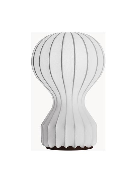 Kleine dimbare tafellamp Gatto, Lampenkap: zijde, Wit, Ø 20 x H 30 cm