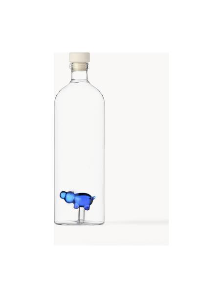 Carafe à eau artisanale Animal Farm, 1,1 L, Verre borosilicate, Transparent, bleu, 1,1 L