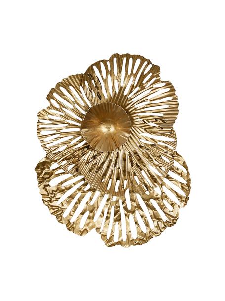 Kovová nástenná dekorácia Rosalie, Potiahnutý kov, Odtiene zlatej, Š 24 x V 28 cm