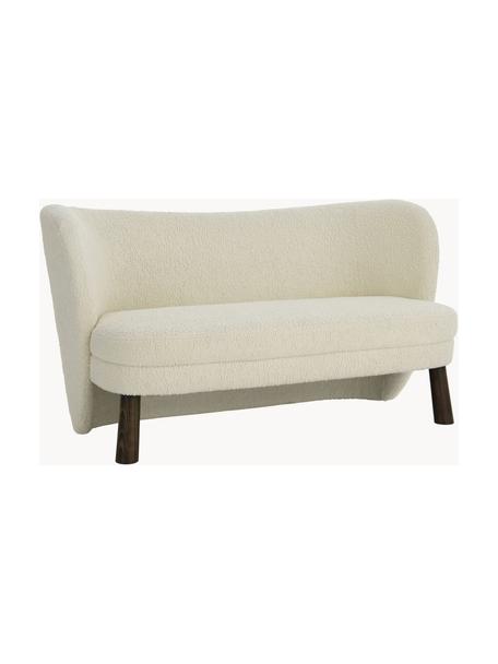 Teddy-Sofa Tress (2-Sitzer) mit Kieferholz-Füßen, Bezug: Teddy (100 % Polyester), Korpus: Sperrholz, Kieferholz, Beine: Eschenholz, Teddy Weiß, B 140 x T 65 cm