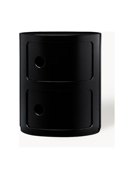 Contenedor de diseño Componible, 2 elementos, Plástico con certificado Greenguard, Negro, Ø 32 x Al 40 cm
