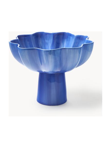 Coupe décorative réalisée à la main Sun, Grès cérame, Bleu, Ø 25 x haut. 19 cm