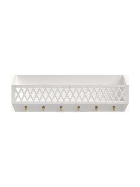 Étagère murale pour enfant Harlequin, MDF, certifié FSC, Bois blanc laqué, larg. 75 x haut. 25 cm