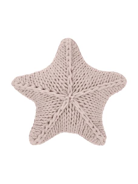 Coussin étoile grosse maille Sparkle, Rose blush, larg. 45 x long. 45 cm