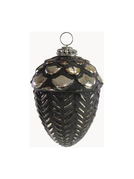 Adorno navideño Glam, Negro, dorado, Ø 9 x Al 13 cm